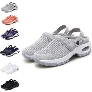 Women's Orthopedic Clogs with Air Cushion Support to Reduce Back and Knee Pressure, Orthopedic Clogs for Women (43,Gray)