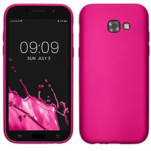 kwmobile telefoonhoesje compatibel met Samsung Galaxy A5 (2017) hoesje - Zachte case voor smartphone - Back cover in metallic roze