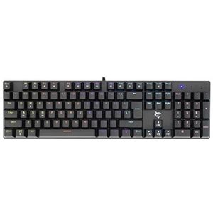 White Shark, Commandos Elite, gamingtoetsenbord met 25 toetsen, anti-ghosting-functie, basis van metaal en led-RGB-achtergrondverlichting in 12 beschikbaar, USB 2.0-interface, zwart