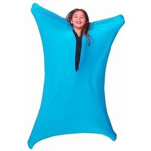 TRQQWEQQ Sensorische lichaamssok voor volwassenen sensorische sokken voor kinderen autisme full-body wrap rekbare body sox om stress te verlichten, geschikte leeftijd 3-18 (hemelsblauw, XL/X-Large)