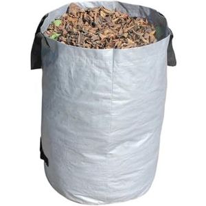 Tuinafvalzakken, 3 stuks 100L herbruikbare afvalzakken, opvouwbare afvalbak for tuinafval, afvalinzameling en opbergtas(Silver 1pc)