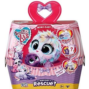 Little Live Pets | Scruff-a-Luvs Mystery Animal Mom & Baby Reveal, Wash, Groom and Rescue A Pastel Rainbow Colored Plush Pet Puppy, Pony Or Kitten with Her Baby.