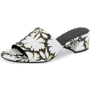 Aerosoles Como Slide sandaal voor dames, helder wit/zwart bedrukt bloemen kunstleer, 4.5 UK, Helder Wit Zwart Gedrukt Bloemen Kunstleer, 4.5 UK Wide