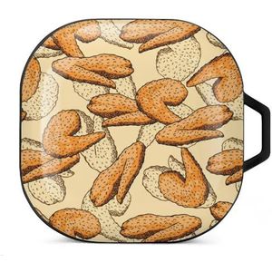 Gebakken kippenvleugels oordopjes hoesje compatibel met Samsung hard shell beschermhoes zwart-stijl