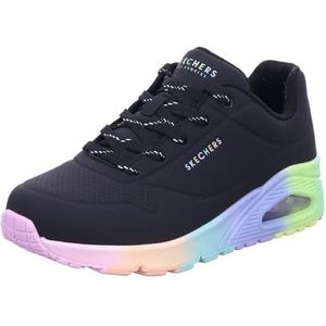 Skechers UNO Rainbow Souls, lage sneakers voor dames, zwart Bkmn, 41 EU