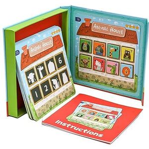 pologmase Magnetisch puzzelboek, 2-in-1 puzzelspellen, dierenpuzzels, boeken, reisspellen, kleutereducatief speelgoed voor kinderen van 2 tot 14 jaar
