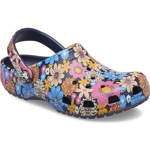Crocs Unisex Volwassen 208954-4Hq Klassieke Retro Bloemen Klomp Nvy/Mlt, marine/Multi, 42/43 EU, Klassiek