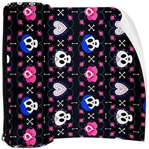 Potlood Case Dia De Muertos Suiker Skull Pouch Bag Pen Rits Tas voor Kantoorartikelen Reizen School Student Supplies