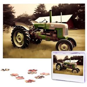 KHiry Puzzels 1000 stuks gepersonaliseerde legpuzzels Oude tractor Foto Boerderij Foto Puzzel Uitdagende Foto Puzzel voor Volwassenen Personaliz Jigsaw met opbergtas (29,5"" x 19,7"")