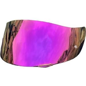 Motorhelm vizier lens, Helmvizier, K1 gezichtsscherm vizierbasis for AGV K1 K1S K3SV K5 K5S Helm vizier windscherm (basis, één maat)(Revo Pink Gold-day Use Only,One Size)