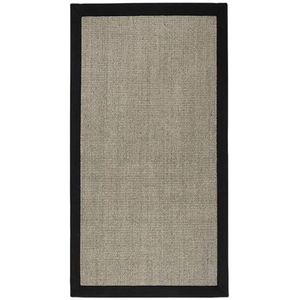 casa pura® Amazonas Sisal-tapijt met katoenen rand, antislip latex onderkant, meerdere kleuren en maten om uit te kiezen, grijs, 200 x 290 cm