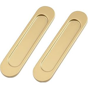 MOROBOR Set van 2 zelfklevende ovale schuifdeurgrepen van aluminiumlegering, goudkleurig, zonder perforatie, voor schuifdeur, ramen, kasten, 15 cm
