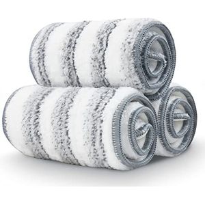 BOSHENG Platte dweilpads, vervangende dweilpads, sterkere absorberende microvezeldweilpads, machinewasbare pads, navulling van 3 verpakkingen