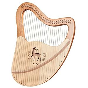 Draagbare harp Lyre Set Music Harp Klein 21 27 Strings Solid Wood Mahonie Draagbare Konghouqin Muziekinstrument Gift Voor Lira Beginners (Color : 27 strings)