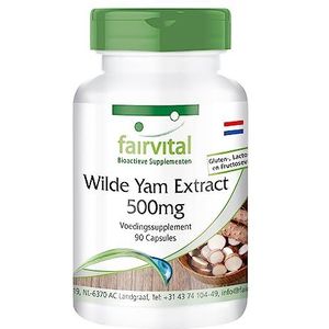 Fairvital | Wild Yam extract capsules 500mg - HOOG GEDOSEERD - VEGAN - 90 capsules - gestandaardiseerd op 20% diosgenine