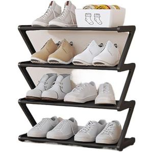 shoe rack Eenvoudig, met stof geassembleerd schoenenopbergrek shoe shelf(Color:M)