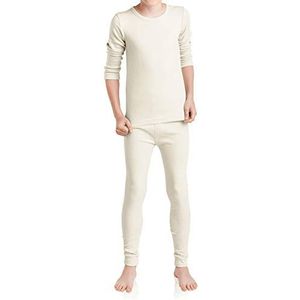 MT Ski- en thermo-ondergoed voor kinderen, winterondergoed voor jongens en meisjes, ecru, 122-128