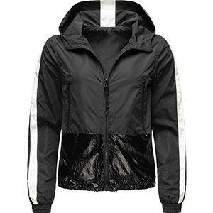 Navahoo Sunitaa 2-in-1 omkeerbare jas voor dames, licht voor de overgang met capuchon, XS-XXL, zwart, XXL