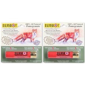 balmshot Twee stuks 100% natuurlijk biologisch granaatappel lippenbalsem