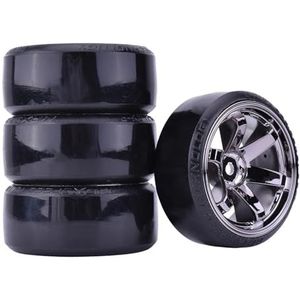 MANGRY 4 Stuks Drift Autoband Velg Harde Wielband 1/10 RC Auto Voertuig Deel Fit for Traxxas for HSP for Tamiya for HPI for Kyosho On-road Drifting (Size : Tire 1085 710)