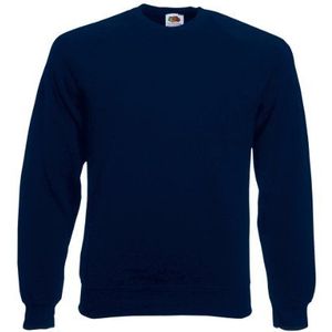 Fruit of the Loom Raglan Sweatshirt voor heren - blauw - X-Large
