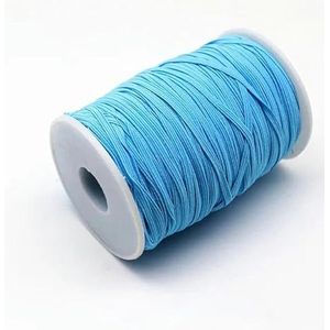 100 yards 3,0 mm kleur elastische band nylon siliconen elastische rubberen band thuis DIY kant decoratieve naairiem kledingaccessoires-lichtblauw 3.0mm100y