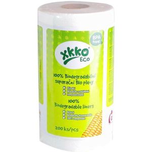 XKKO ECO 100% biologisch afbreekbare luiers Grootte 30 x 19cm 200 Stuks/rol (2 Rolls)