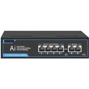 SOEWGAIJI Gigabit Poe Switch 1000Mbps Ethernet Switch Snelle en intelligente Plug and Play 5 8 6 10-Port Switch (Kleur: 04G20GB)