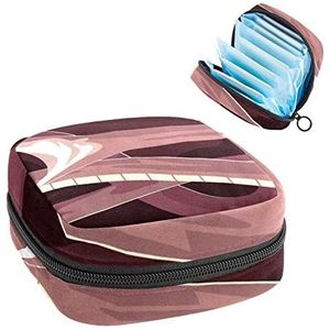 Snake Open Mond,Periode Pouch Draagbaar,Tampon Opbergtas,Tampon Houder voor Portemonnee Vrouwelijke Product Organizer, Meerkleurig, 4.7x6.6x6.6 in/12x17x17 cm
