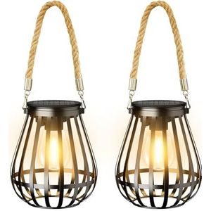 Vlameffect tuinornamenten, hete lucht ballon zonne-lantaarn met flikkerende vlamlicht, buiten flikkerende vlam opknoping zonne-lamp, waterdicht metalen zonne-flikkerende licht