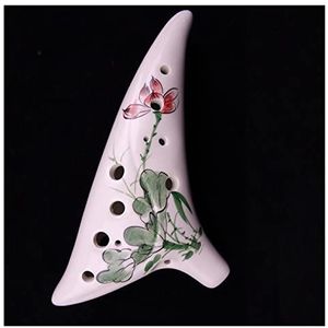 professionele ocarina 12-gaats Keramische Ocarina Met De Hand Beschilderd AC Tune Ocarina Professionele Blaasinstrument Beginners ocarina Muziekinstrument (Color : 01)