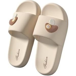 Sandalen, Comfortabele dames zomerpantoffels for binnen en buiten | Badkamersandalen | Zacht en lichtgewicht Doucheschoenen(Beige,41 EU)