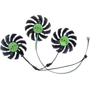GPU-videokaartventilator, PLD08010S12HH, T128010SU, 3 stuks voor Gigabyte voor RTX 3060 Ti 3060Ti voor gaming OC, voor voor(2Power Plugs t128010)