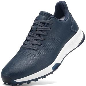 PENXZT Golfschoenen voor heren, professionele spikeloze golfers, trainingssneakers, antislip wandelschoenen voor buiten,Blauw,39 EU