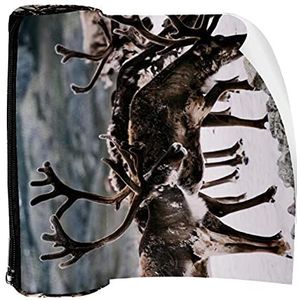 Potlood Case Pen Tas Houder met Rits Coin Organizer Tassen Make-up Cosmetische Pouch voor Vrouwen Tiener Meisjes Jongens Kinderen, Hert