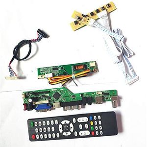 Voor LP171WP4-TLN1/TLN2 T.V53 controller board 1CCFL 30Pin LVDS VGA HDMI AV USB RF LCD display panel Remote+Inverter+toetsenbord Kit (LP171WP4-TLN2)