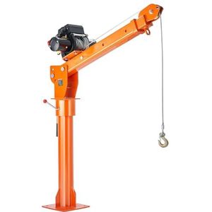 VEVOR Elektrische vrachtwagenkraan, 998 kg, klapkraan gemonteerd op vrachtwagen, elektrische lier 2721,55 kg, hefbrug voor vrachtwagenkraan van staal, voor het heffen van goederen in de bouw