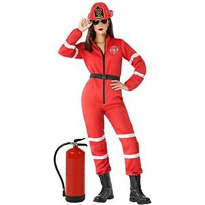 Atosa Brandweerman kostuum voor volwassenen, maat XS, Rood, XS