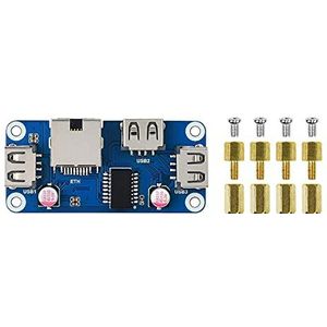 Ethernet/USB HUB HAT B for Raspberry Pi 4 B/3 B+/3 A+/2 B/Zero/Zero W/Zero WH Expansion Board, 1x RJ45 Ethernet Port,3x USB Ports Compatible with USB2.0/1.1