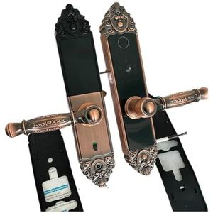 Smart Home Digitaal slot Elektronische vingerafdruk Lock Europees huis Binnendeurkrukslot Goud Rood Bruin(Red Brown)