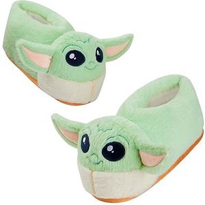 Disney Stitch Slippers Vrouwen Tieners 3D Warm Zachte Baby Yoda Dames Slippers Antislip Zool Maat 3-8 Eeyore Stitch Geschenken (Groene Baby Yoda, 35-36 EU)