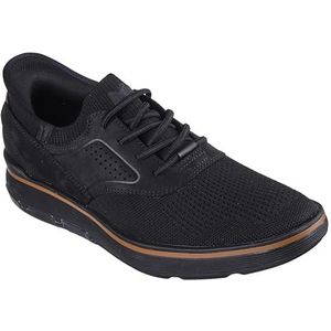 Skechers Men's Casual Glide Cell-Wester Oxford, Black/Black, 9