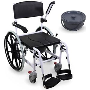 Mobiclinic - Caligula - Douchestoel - Draagbaar Toilet - Hoogte Verstelbaar - Met Afneembare Kom