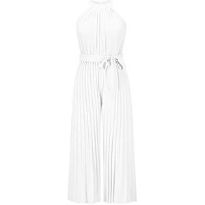 yk8fass Neck-wrap broek uit één stuk dn-4721, Wit, 4