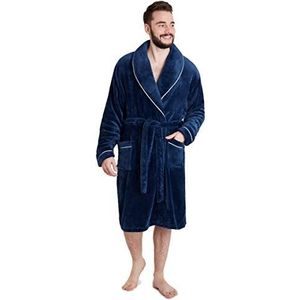 CityComfort Luxe Super Zachte Heren Badjas Heren Badjas, marineblauw, M