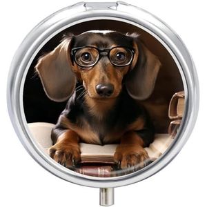 Teckel Boek Pil Doos Pil Case Pil Organizer Geneeskunde Pil Organizer Wekelijkse Pil Organizer Pil Houder Kleine Pil Case Pil Containers Pil Houder voor Purse