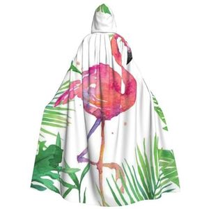 AvImYa Mannen Vrouwen Hooded Halloween Kerstfeest Cosplay Kostuums Gewaad Mantel Cape Unisex Tropische Flamingo Prints