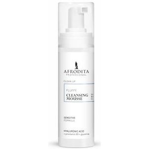 Afrodita Professional Clean Up reinigingsschuim Camomile, 200 ml, reinigt en ontvet de huid grondig, voor alle gevoelige huidtypes, vrij van parabenen, siliconen en paraffine