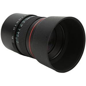Medium telefoto portretlens, 9 elementen 7 groepen 85 mm F1.8 portretlens 85 mm F1.8 handmatige scherpstelling met UV-lensfilter voor A6400 spiegelloze camera