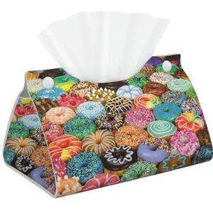 Donuts Tissue Box Cover, Decoratieve Lange Tissue Box Houder voor Badkamer Vanity Countertop Night Stands Bureau